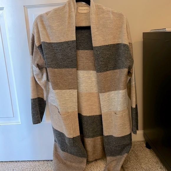 Dreamers color block cozy knit cardigan, XS, super soft never worn! - Picture 1 of 3